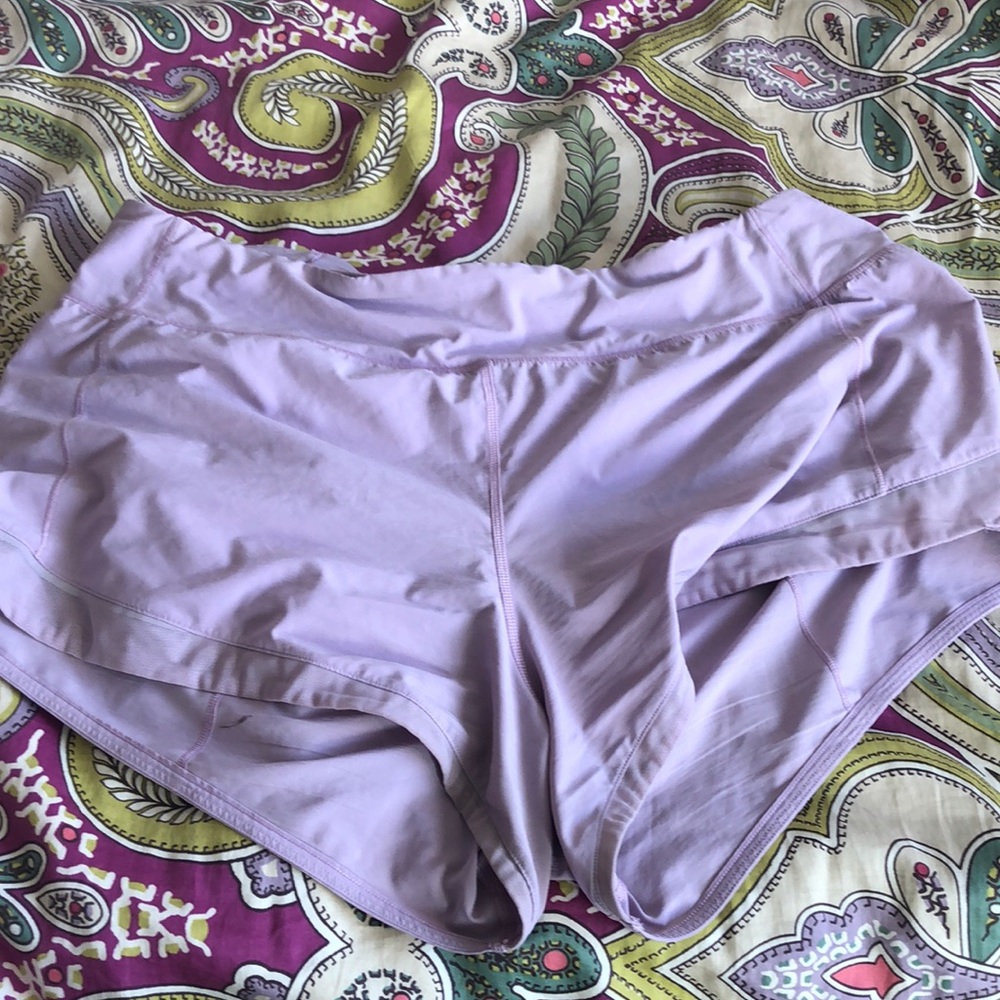 Purple lululemon shorts